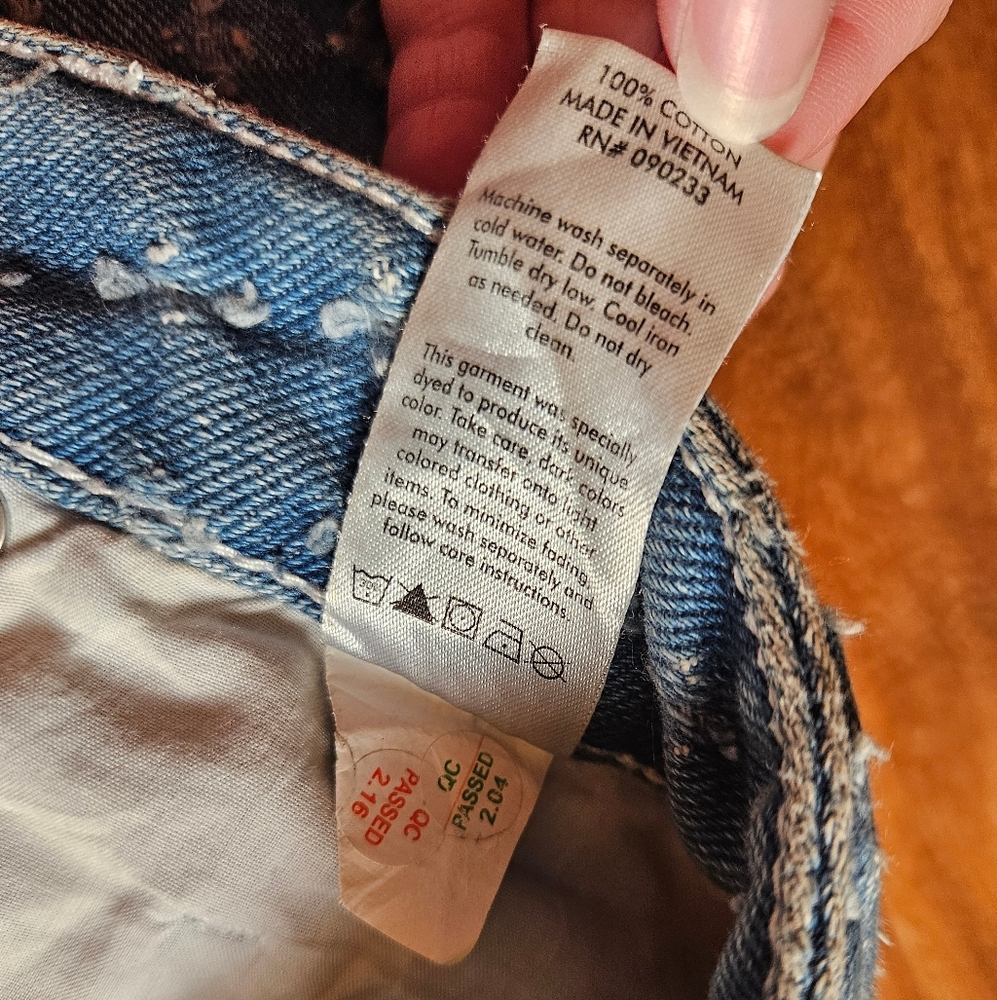 Pacsun Medium Blue Distressed 90s Boyfriend Jeans Women's Size 27 - Picture 13 of 14